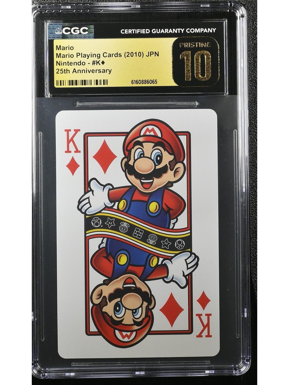 Nintendo 2010 Mario Playing Cards 25th King of Diamonds Mario CGC 10 PRISTINE